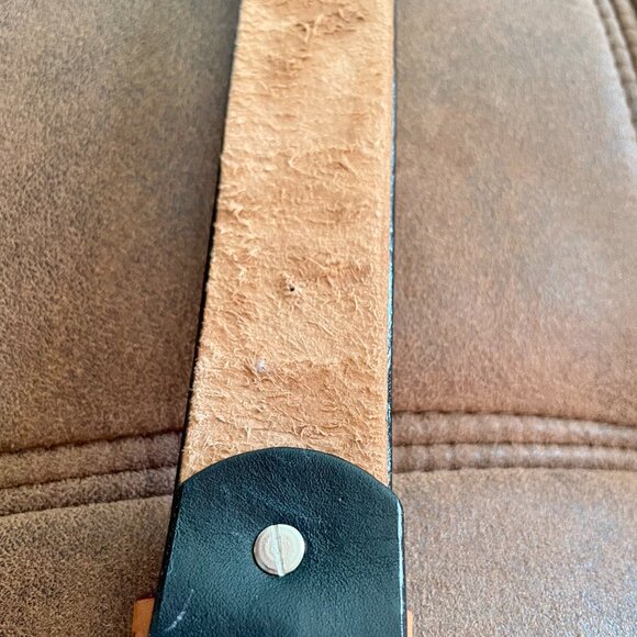 Western Leather Belt w/ Flora Embossed Design size 42